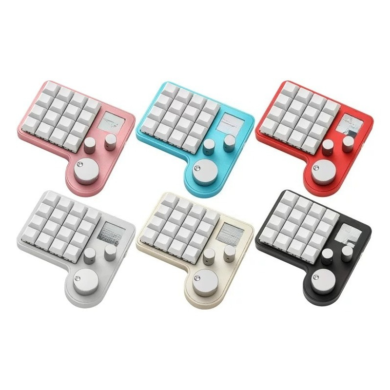 Wireless Keyboard Mini - 16 Keys 3-Knob Programmable Mini Mechanical