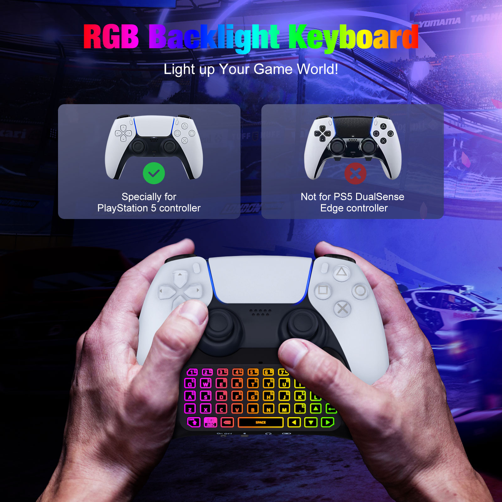 RGB Backlight Keyboard for PS5 - Wireless Keyboard Mini recension och pris