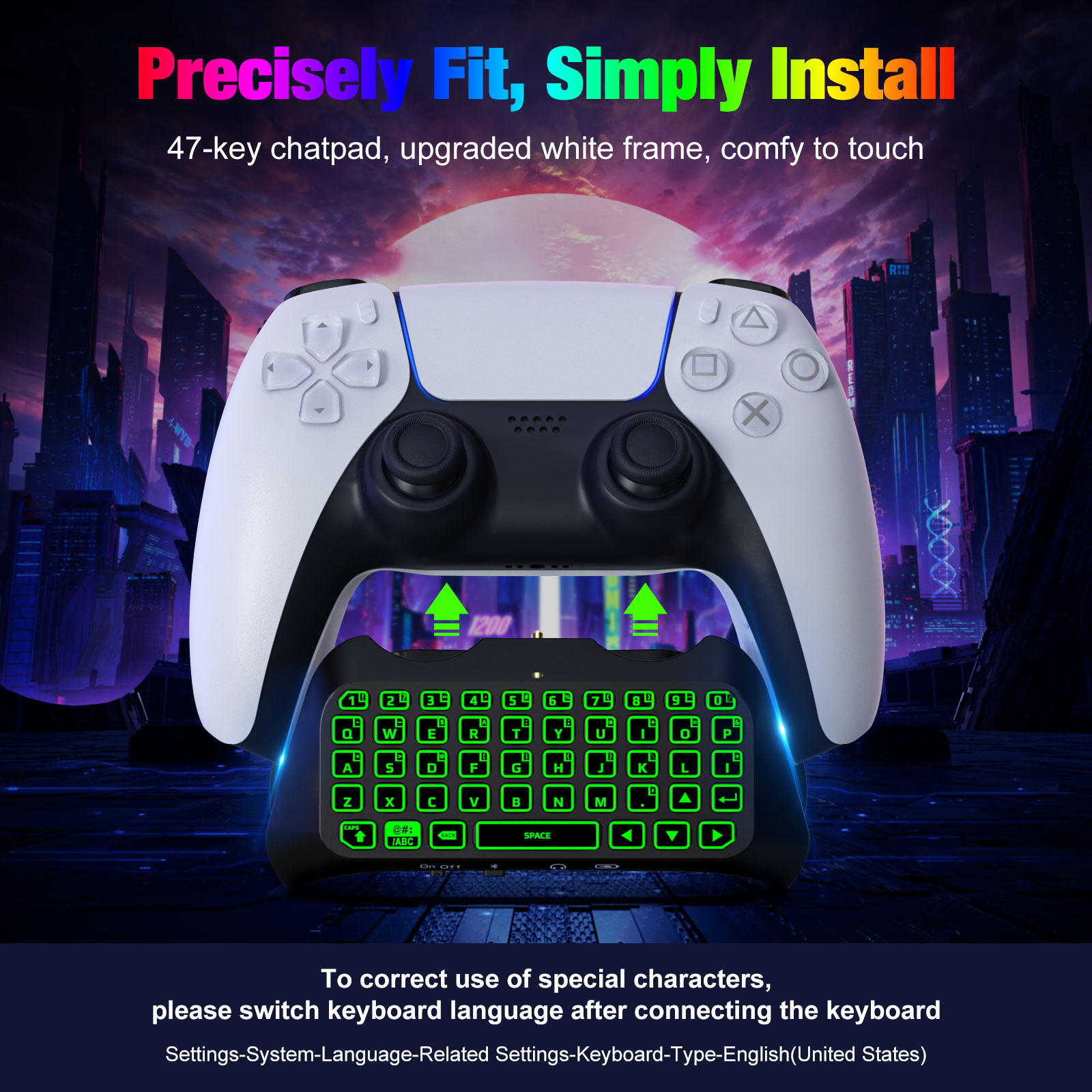 RGB Backlight Keyboard for PS5 - Wireless Keyboard Mini recension och pris