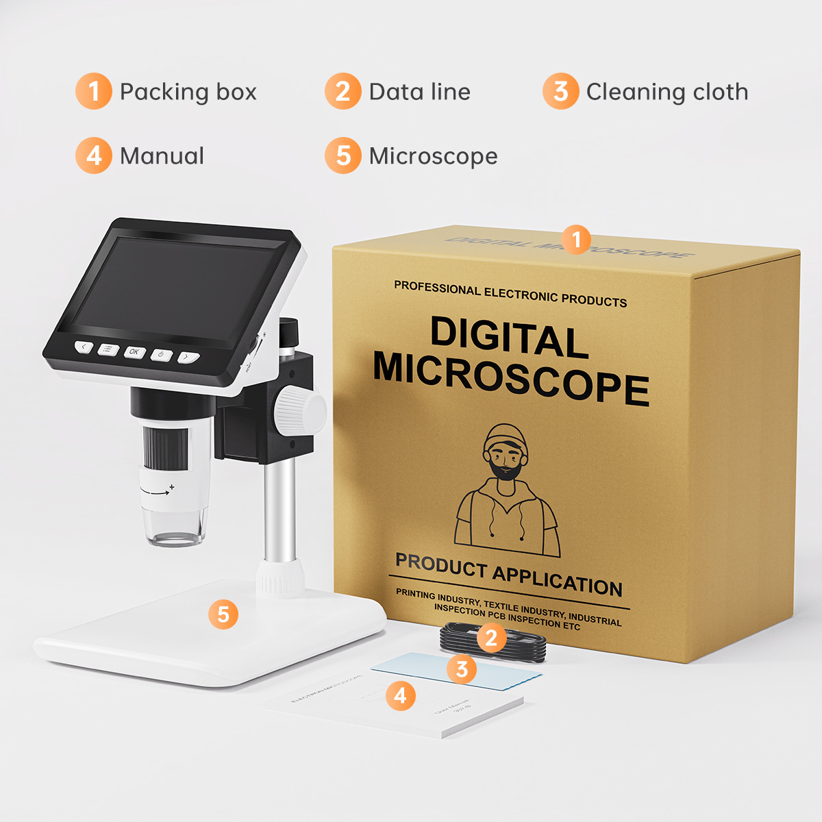 4.3-Inch Portable Electronic D - Usb Microscope Digital recension och pris