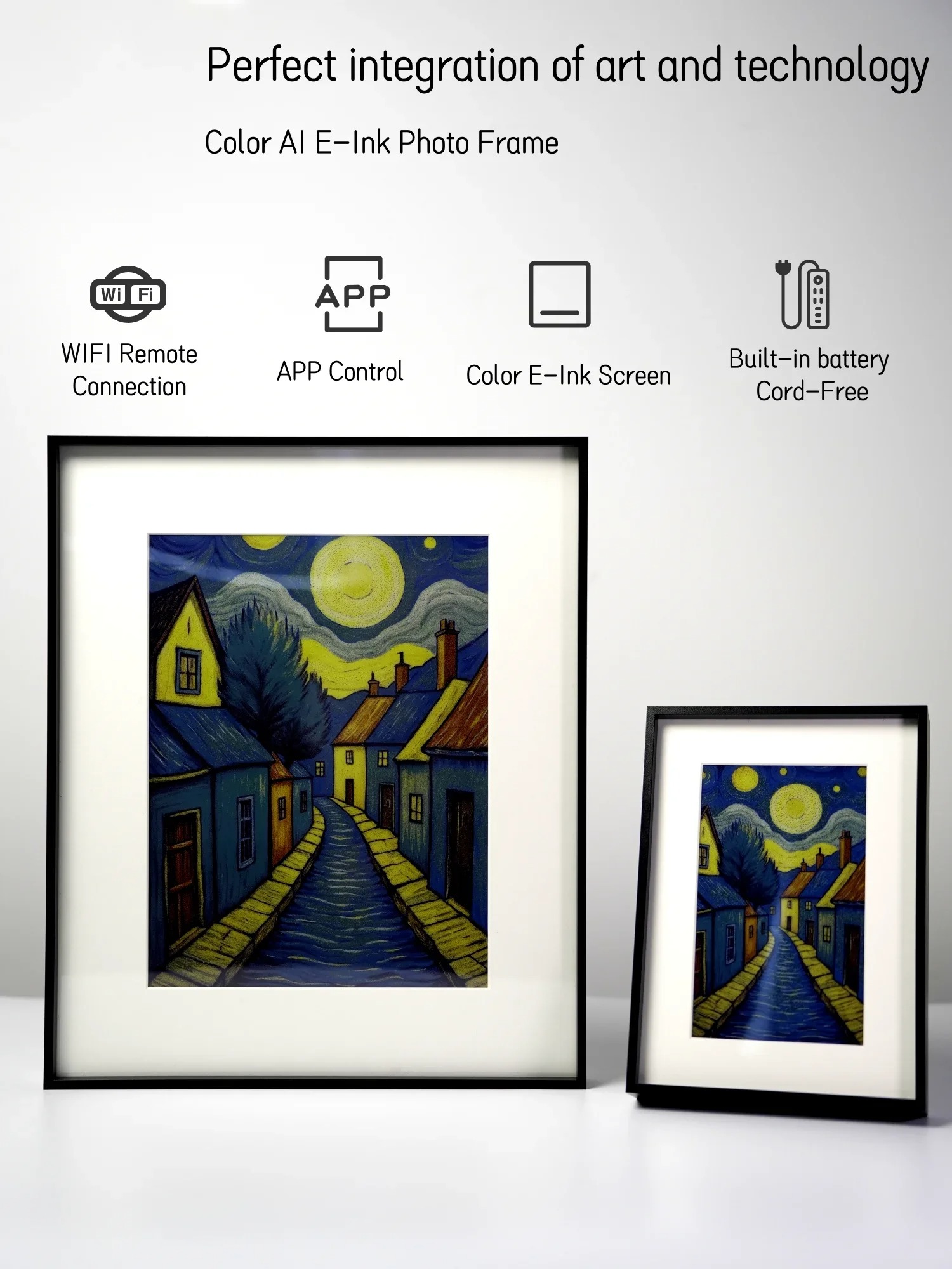 Hindetel 7.3 inch wall mounted - Digital Photo Frame Wifi recension och pris