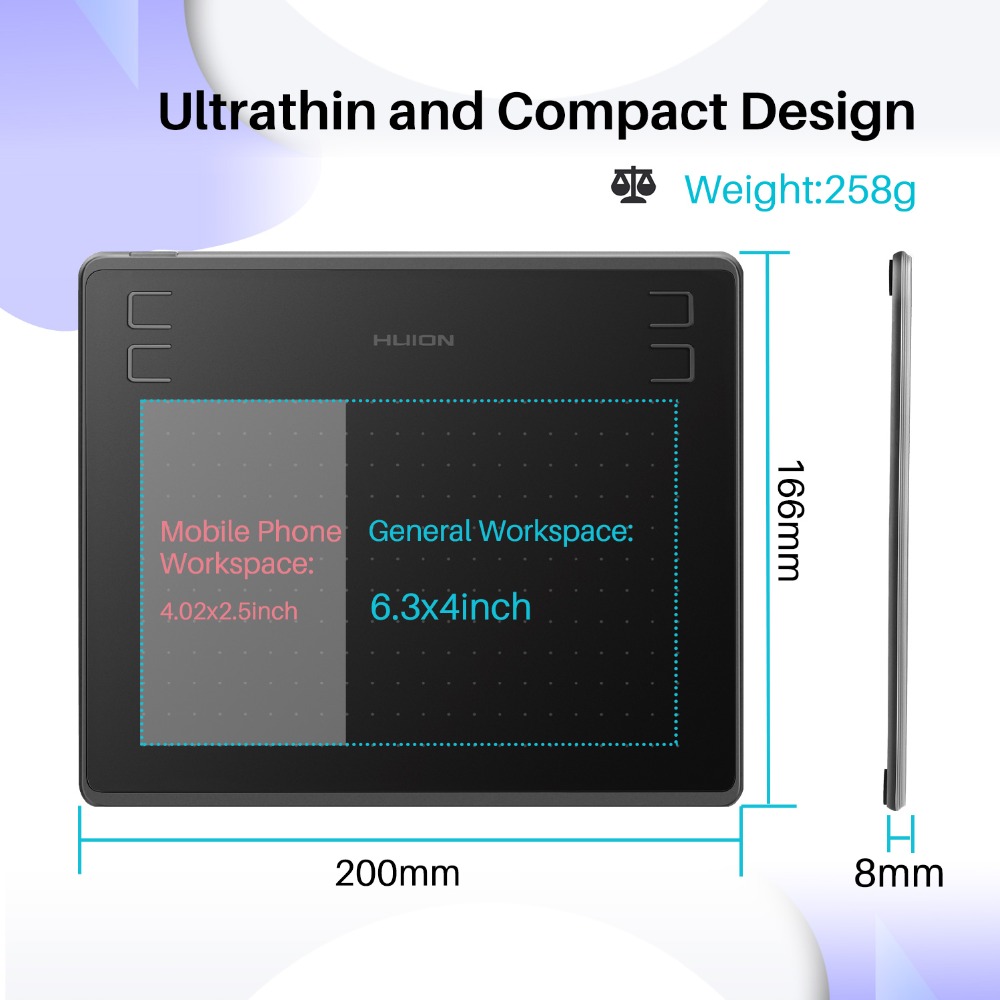 Huion HS64 Graphics Tablet Dig - Smart Pen Digital recension och pris