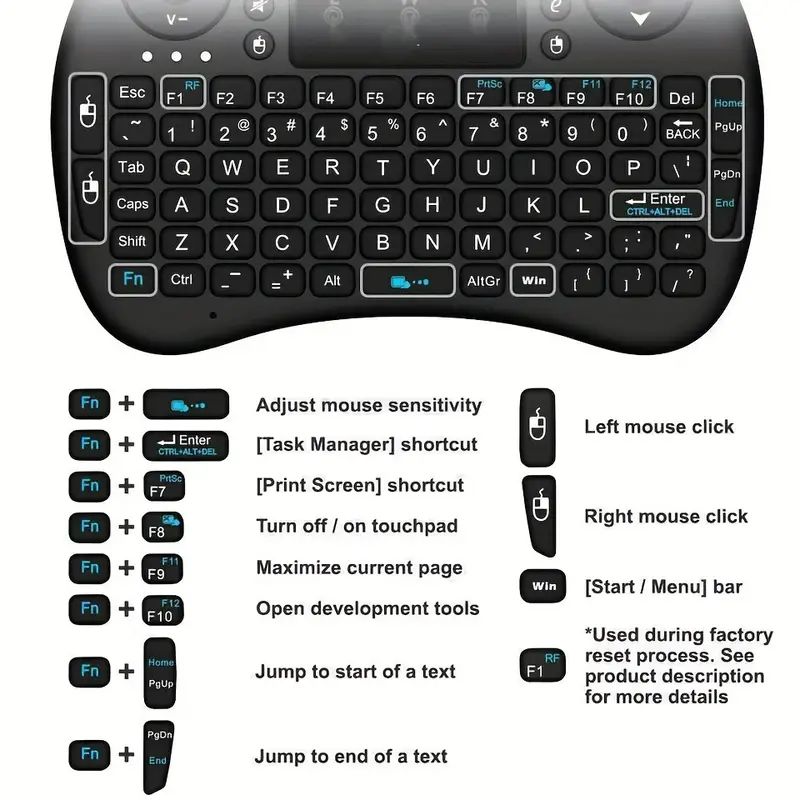 Mini Wireless Keyboard 2.4GHz  - Wireless Keyboard Mini recension och pris