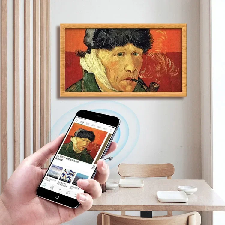 Wall Mounted 21.5inch Wood Fra - Digital Photo Frame Wifi recension och pris