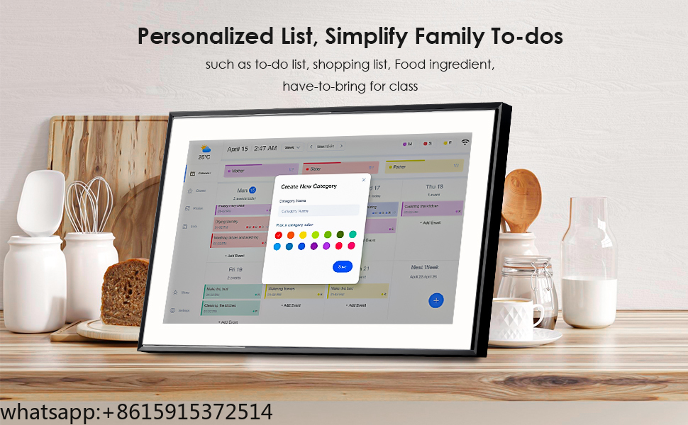 TCDSTARSmart Calendar Digital  - Digital Photo Frame Wifi recension och pris
